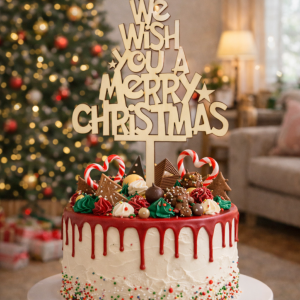 Taarttopper We wish you a merry christmas XL XL