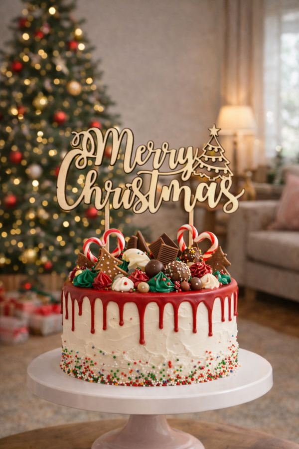 Taarttopper Merry Christmas XL