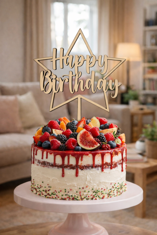 ChatGPT Image 22 feb 2026, 16_07_48 Taarttopper Happy Birthday met ster XL