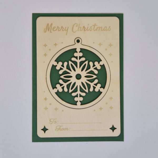 Kerstkaart Sneeuwvlok