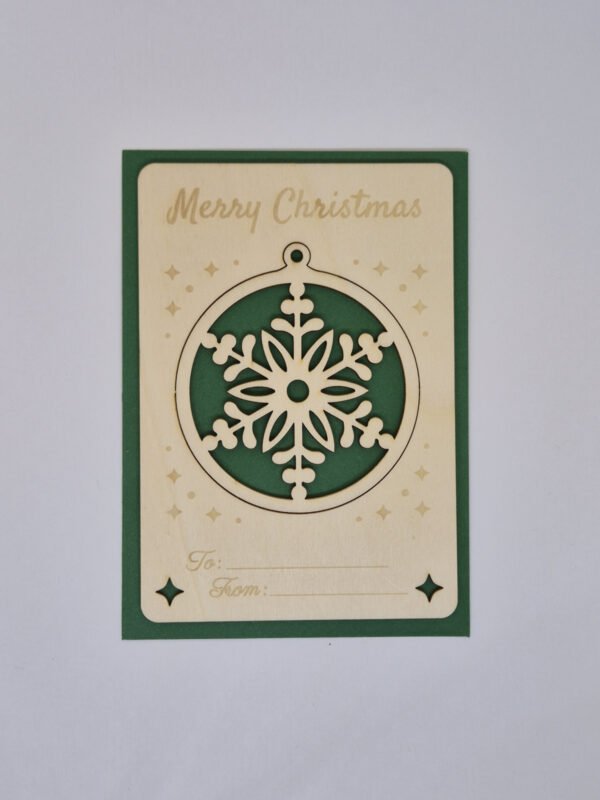 Kerstkaart Sneeuwvlok