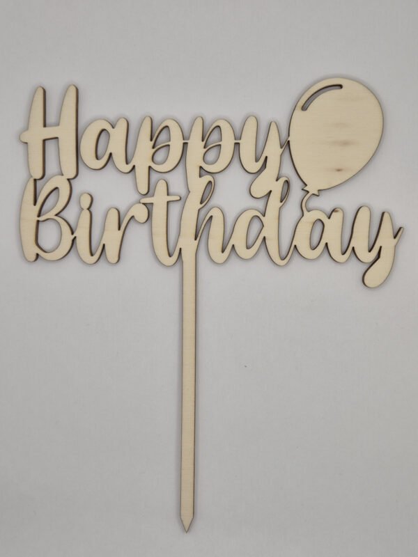 Taarttopper happy birthday met ballon Taarttopper happy birthday met ballon