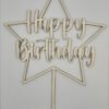 Taarttopper happy birthday met ster Taarttopper happy birthday met ster