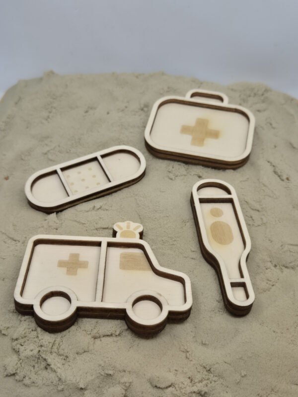 Vultray set ambulance met zand Vultray set ambulance met zand