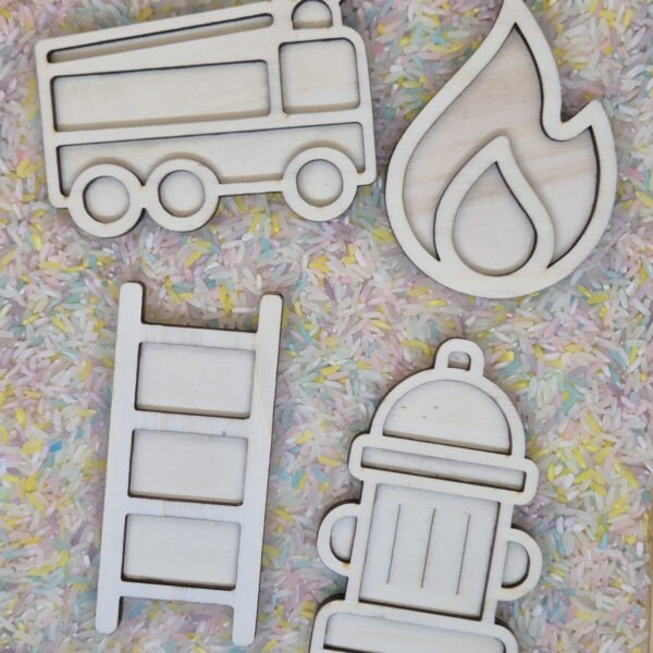 Vultray set brandweer met speelrijst