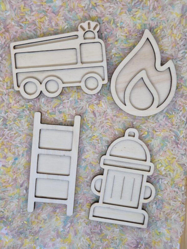 Vultray set brandweer met speelrijst