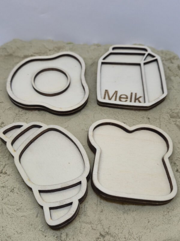 Vultray set ontbijt met zand