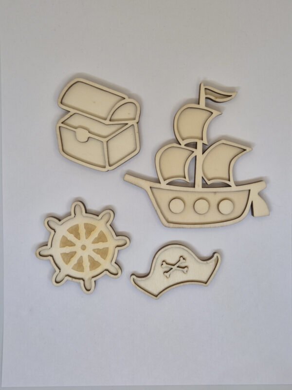 Vultray set piraat op wit