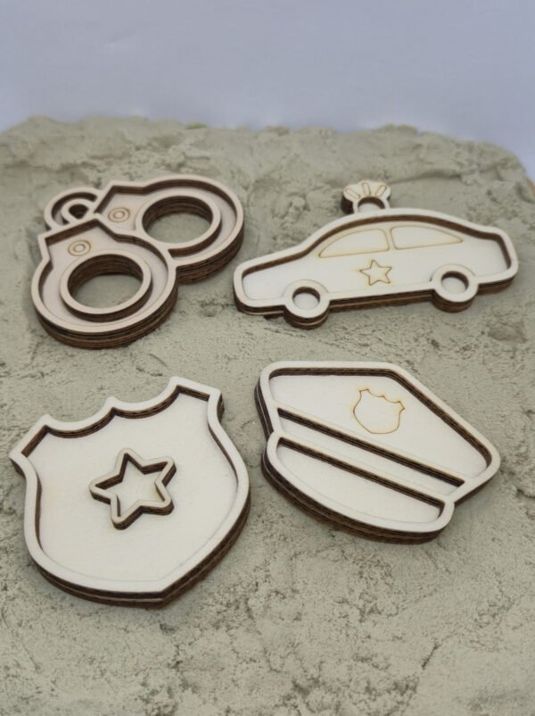 Vultray set politie met zand