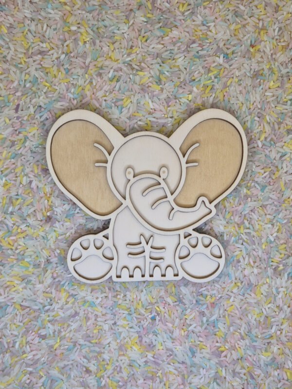 Vutray olifant op speelrijst