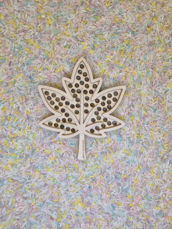 Zeefje blad op speelrijst