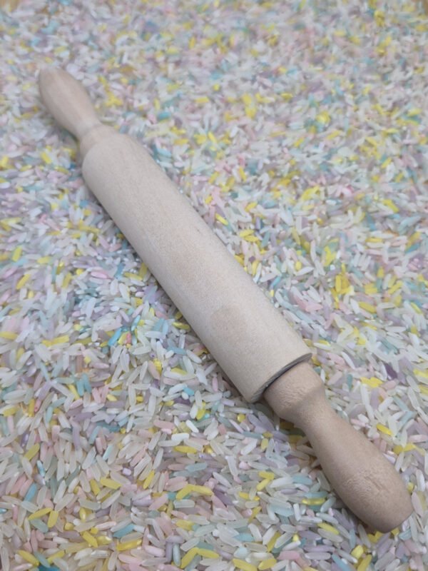 deegroller groot op rijst Houten Deegroller Groot