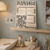 Houten geboortebordje met naam – kraamcadeau Gepersonaliseerd houten geboortebordje met naam en geboortegegevens voor babykamer