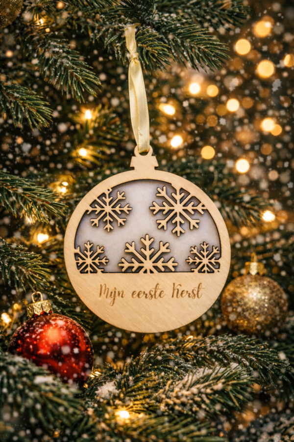 sneeuwvlok 2 Gepersonaliseerde Kerstbal Sneeuwvlok