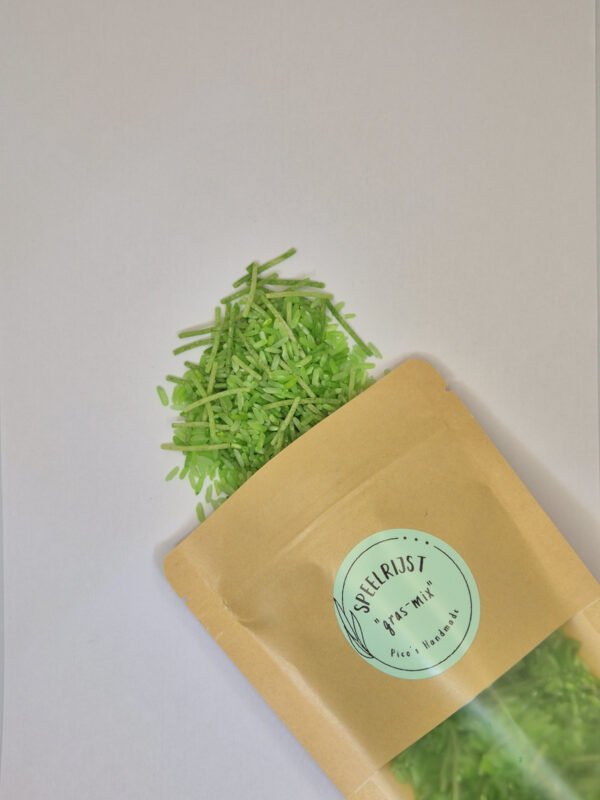 speelrijst grasmix uit zak