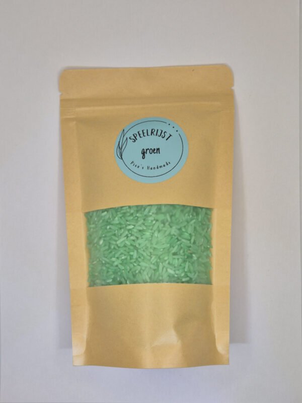 speelrijst groen in zak