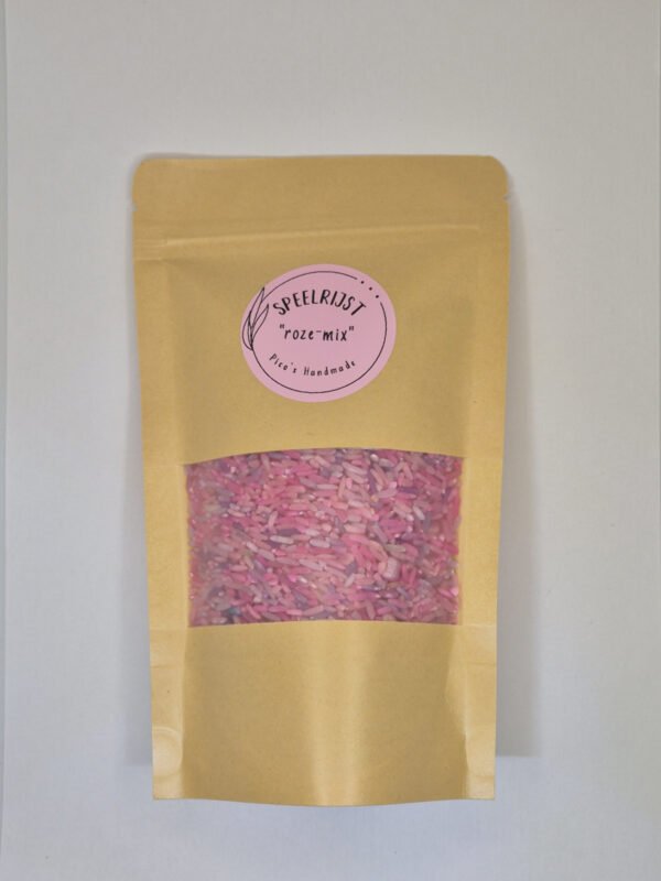 speelrijst roze mix in zak