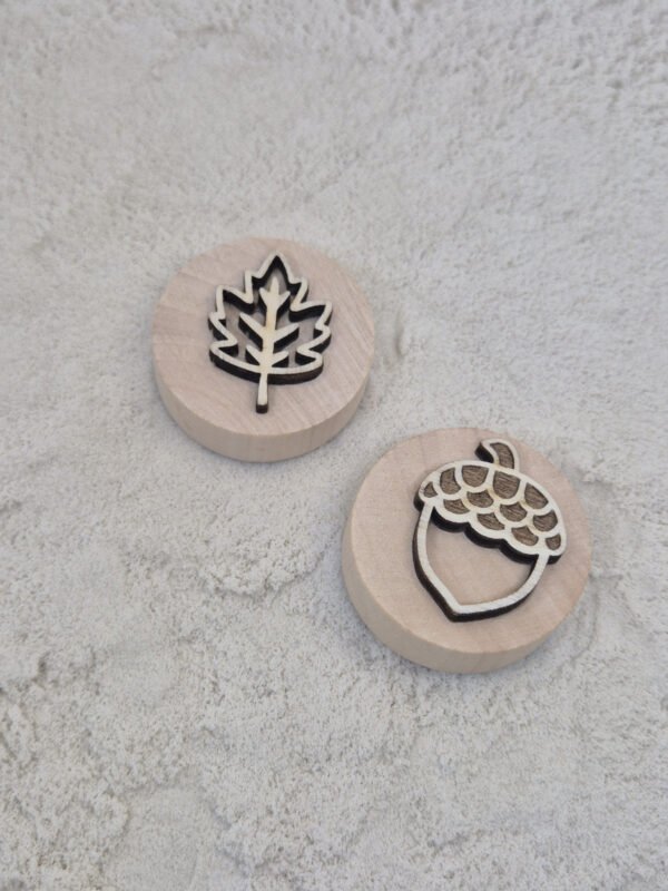 Houten stempelset herfst voor kinetisch zand – Montessori sensorisch speelgoed 3 jaar Houten stempelset herfst voor kinetisch zand voor kinderen vanaf 3 jaar, Montessori sensorisch speelgoed met dubbelzijdige stempels