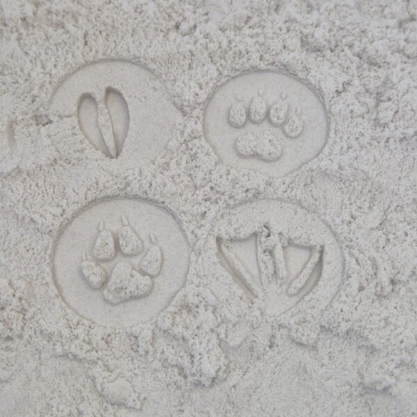 Houten stempelset voor kinetisch zand voor kinderen vanaf 3 jaar, Montessori sensorisch speelgoed met dubbelzijdige stempels