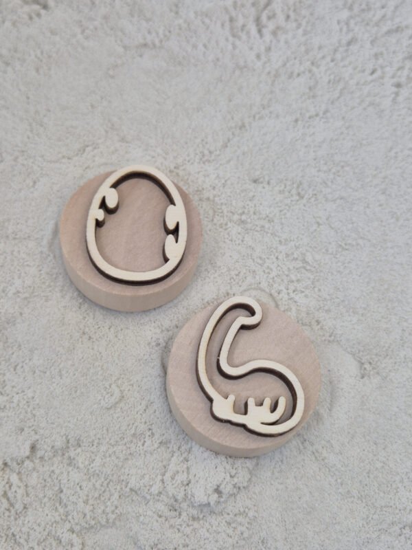 Houten stempelset dino voor kinetisch zand voor kinderen vanaf 3 jaar, Montessori sensorisch speelgoed met dubbelzijdige stempels